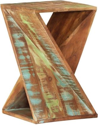 vidaXL Side Table 35x35x55 cm Solid Wood Reclaimed vidaXL