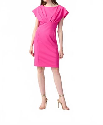 Joseph Ribkoff Boat Neck Sheath Dress In Ultra Pink