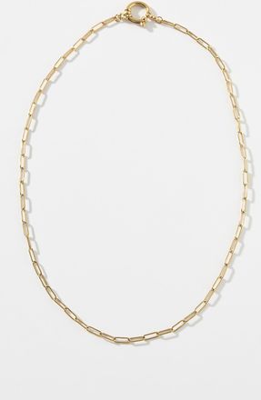 Simons Womens Gold paperclip-link chain