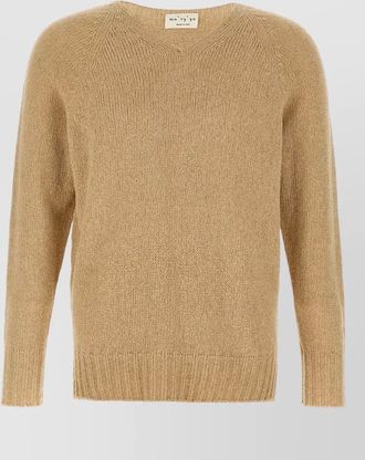 Maryya boucl&eacute; v-neck long-sleeve jumper