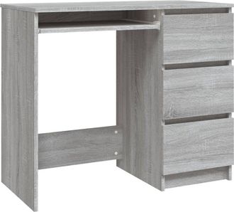 vidaXL Vidaxl - Escritorio de madera contrachapada gris Sonoma 90x45x76 cm