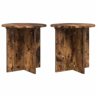 vidaXL Soporte De Plantas 2 Pcs Roble Ahumado 40 X 40 X 40 Cm Vidaxl