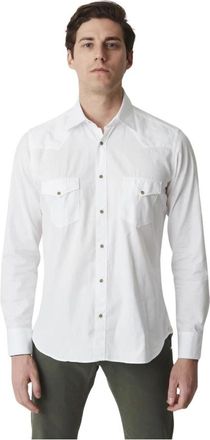 Tintoria Mattei Camicia Manica Lunga - Heren - Casual Overhemden - Wit - L - Overhemden