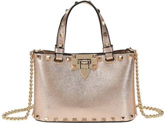 Tiffany & Fred Studded Leather Top Handle Crossbody
