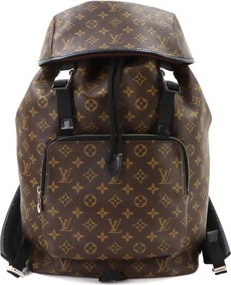Louis Vuitton Brown Monogram Macassar Noir Monogram Backpack (Pre-Owned)