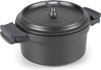 Lacor Cacerola Redonda De Hierro Fundido Esmaltado Negro 20cm - 25921