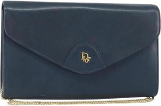 Dior Pre-owned Vintage Schoudertas - Dames - Vintage Schoudertas - Blauw - ONE Size - Leer - Vintage