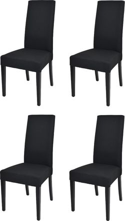 Tommychairs Tommychairs 4 Sillas Glam En Haya, Asiento En Tela Color Negro