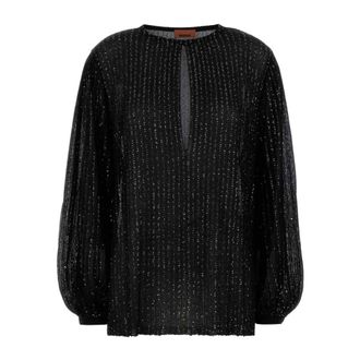 Missoni Blouses, female, Black, Size: S Balloon-sleeve Blouse