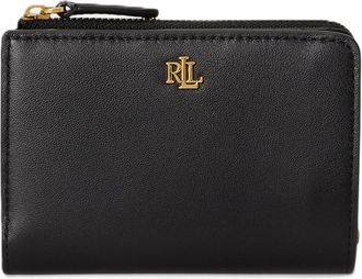 Ralph Lauren Gold Logo Rectangular Leather Wallet