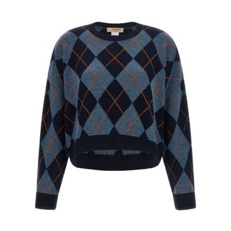 Twinset Jacquard trui van wolmix - Dames - Truien - Veelkleurig - Maat: M/L Wol