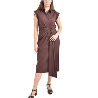 Marella Midi Dresses, female, Brown, Size: S Marella Dresses