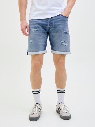 Jack & Jones Shorts JACK & JONES JJIRICK JJICON I.K. SHORTS GE 136 SN, Herren, Gr. XXL, N-Gr, blau (blau denim), Web, Obermaterial: 48% Baumwolle, 26% Viskose, 25%