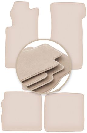 OEM Alfombrillas Premium Beige Para: Mercedes Sl R107 Delanteras Largas 1971-1989