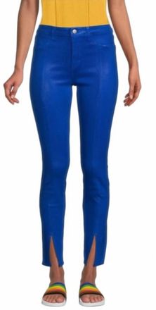 L'agence Womens Jyothi High-Rise Denim Jean In Electric Blue Coated