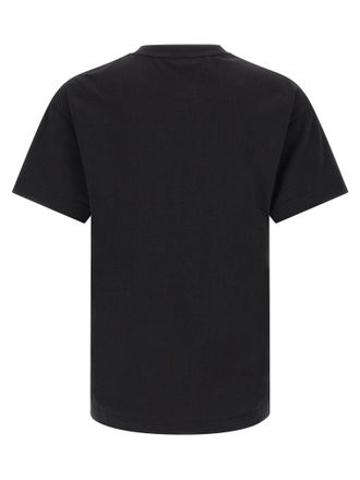 Palm Angels Curved Logo Print T-shirt - black