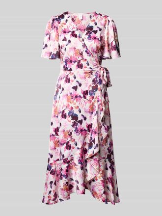 Vero Moda Wickelkleid in Midil&auml;nge Modell Thea in Bordeaux, Gr&ouml;&szlig;e 34