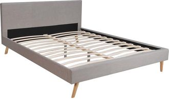 Weber Industries Cama, tejido gris claro 140x190 cm