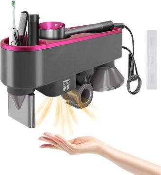 OEM Soporte Para Secador De Pelo, Soporte De Pared Para Secador De Pelo, Soporte Para Plancha De Pelo, Soporte De Pared Para Secadores De Pelo, Rojo Rosa