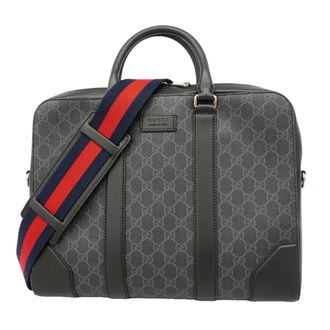 Gucci Black Gray Pvc Briefcase (Pre-Owned)