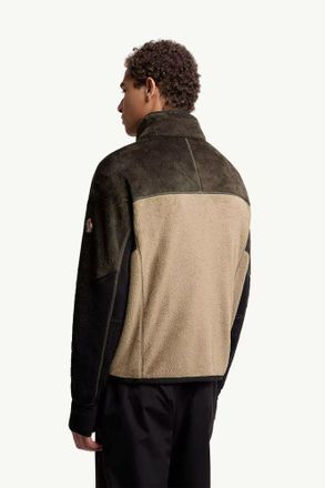 Moncler Colour-Block Fleece Sweatshirt - Olive