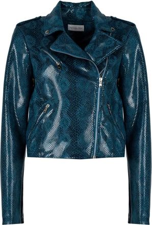 Patrizia Pepe Ramoneska Biker Jacket - - Jackets - Donna - Blu - M