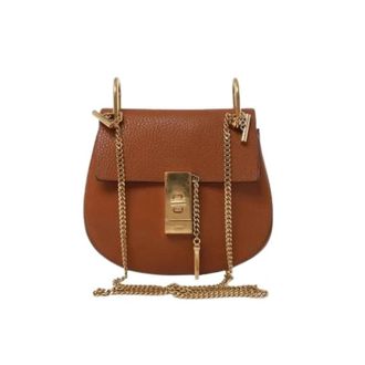 Chlo&eacute; Pre-owned Drew Nano Crossbody Bag - Dames - Vintage Schoudertas - Bruin - ONE Size - Leer - Vintage