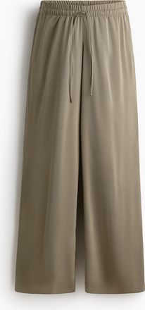 H&M MAMA Weite Kordelzughose - Green