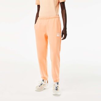 Lacoste Heren Lacoste French Terry Katoenen Tapered Fit Joggers in Oranje