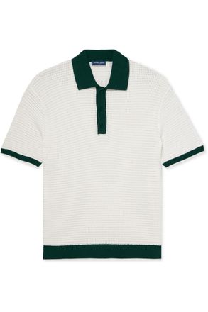 Frescobol Carioca Vidal Open-Knit Cotton Polo Shirt