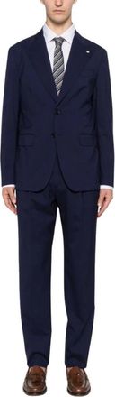Manuel Ritz Single Breasted Suit - Heren - Business pakken - Blauw - S - Wol - Kostuums