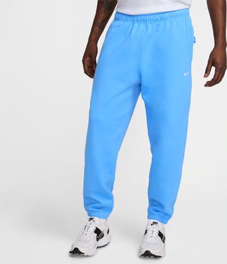 Nike Mens Solo Swoosh Fleece Pants in Blue | DX1364-412