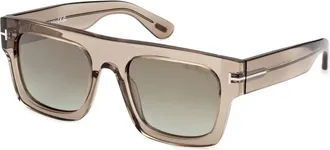 Tom Ford Fausto Zonnebril - unisex - Accessoires - Beige - Maat: 53 MM