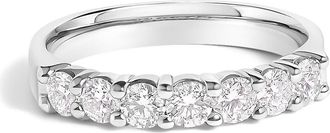 House of Brilliance 14K Gold 3/4 Ctw Diamond 7 Stone Band Ring in White Gold at Nordstrom, Size 6.5