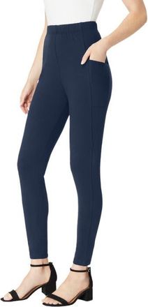 Roaman's Side Pocket Essential Legging in Navy at Nordstrom, Size 36