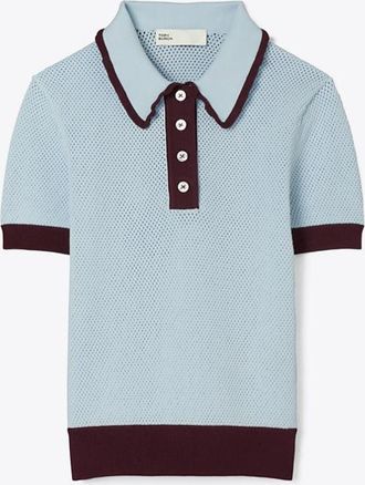 Tory Burch Womens Viscose Pointelle Sweater, size XL