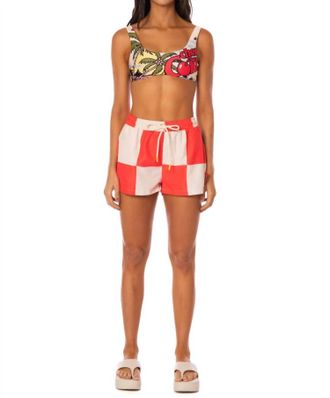 Maaji Unisex - Check It Out Shorts In Red