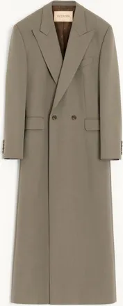 Valentino Cappotto Valentino in lana leggera double con nodo Uomo TAUPE 44