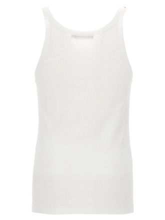 Dolce & Gabbana Ribbed Cotton Tank Top - White