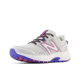 New Balance Womens 410 V8 Trail Running Shoe, Grey Matter/Marine Blue/Scorpio, 9