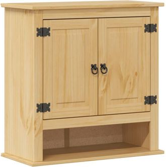 vidaXL Bathroom Wall Cabinet Corona 70x33x71.5 cm Solid Wood Pine vidaXL