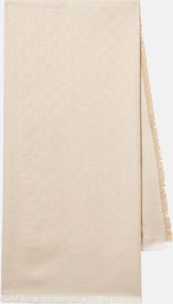 Gucci Sciarpa in cotone, lana e seta GG