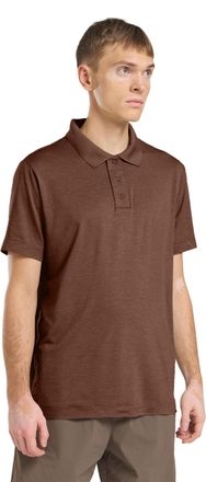 Jack Wolfskin Poloshirt JACK WOLFSKIN TRAVEL POLO M, Herren, Gr. L (52), schwarzrust, heather, Oberstoff: 95% POLYESTER, 5% ELASTHAN; Kontrastmaterial 1: 100% POLYA