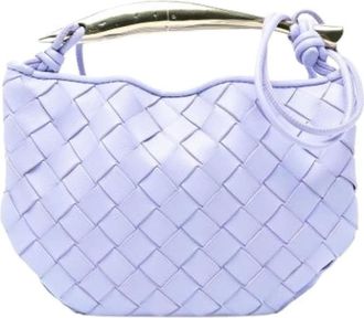 Bottega Veneta Pre-owned Handbags, female, Purple, Size: ONE SIZE Pre-owned Leather Handbag
