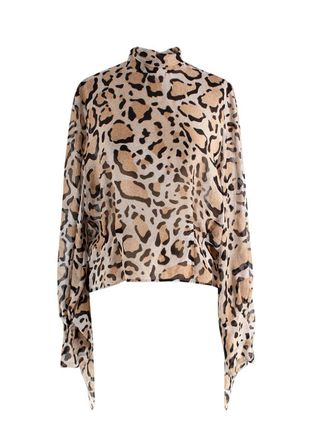 Petar Petrov Sheer Leopard Print Blouse Size XS