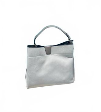 Jen & Co. Womens Tati Lizard Monogrammable Satchel Bag In Grey White
