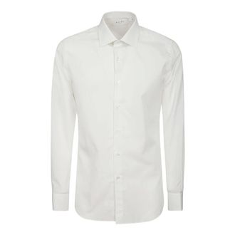 Xacus Formal Shirts, male, White, Size: 4XL White Cotton Shirt with Collar and Cuffs