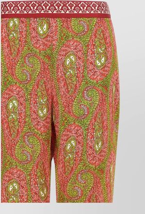 Etro high-rise paisley-print bootcut trousers