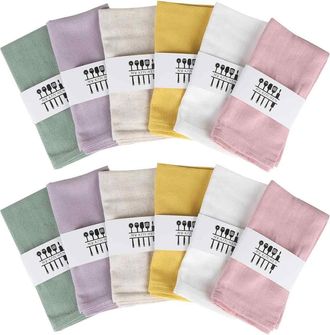 OEM Servilleta - Lino Algod&oacute;n - 40x40 Cm - 6 Colores - 12 Unidades