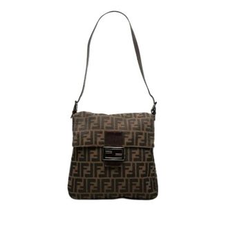 Fendi Pre-owned Vintage Canvas Shoulder Bag - Dames - Pre-owned - Bruin - Maat: ONE Size Leer